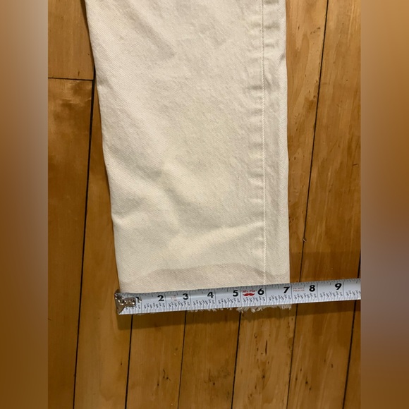 Levi’s 501 Ecru Ivory Raw Hem Jeans - Picture 10 of 14